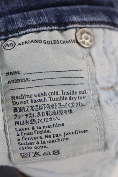 AG Adriano Goldschmied Womens Ankle Skinny Jeans Blue Low Rise Sz 24