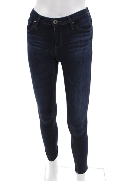 AG Adriano Goldschmied Women Ankle Skinny Dark Blue Jeans Size 24