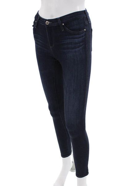 AG Adriano Goldschmied Women Ankle Skinny Dark Blue Jeans Size 24