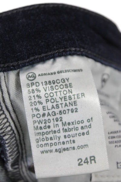 AG Adriano Goldschmied Women Ankle Skinny Dark Blue Jeans Size 24