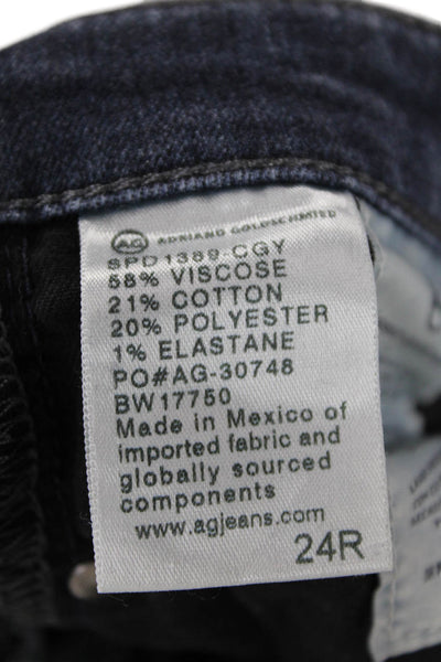 AG Adriano Goldschmied Womens Petite Ankle Skinny Jeans Dark Blue Size 24