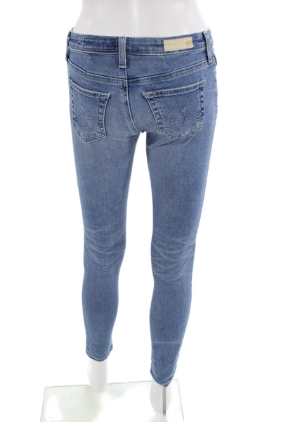 AG Adriano Goldschmied Womens Ankle Skinny Jeans Blue Low Rise Size 24