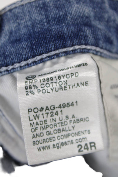 AG Adriano Goldschmied Womens Ankle Skinny Jeans Blue Low Rise Size 24