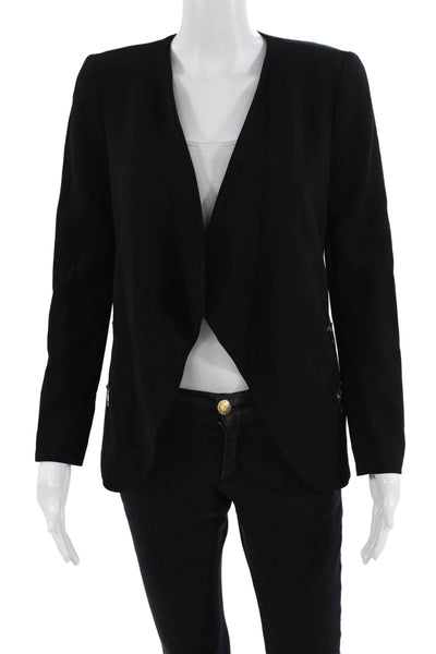 Zara Woman Womens Open Blazer Jacket Black Size S