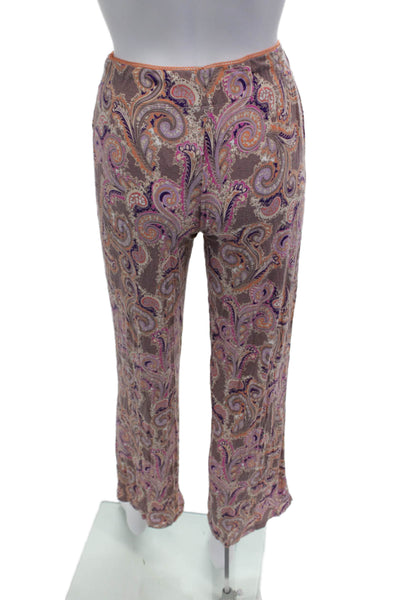 Cynthia Rowley Womens Textured Straight Casual Pants Nude Size S