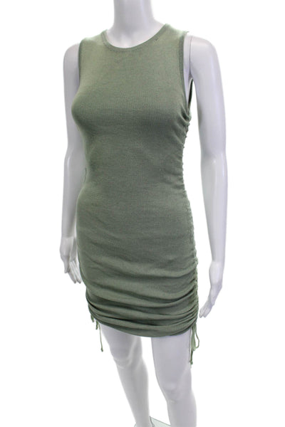 Lioness Women Bodycon Tank Dress Green Midi Size XS