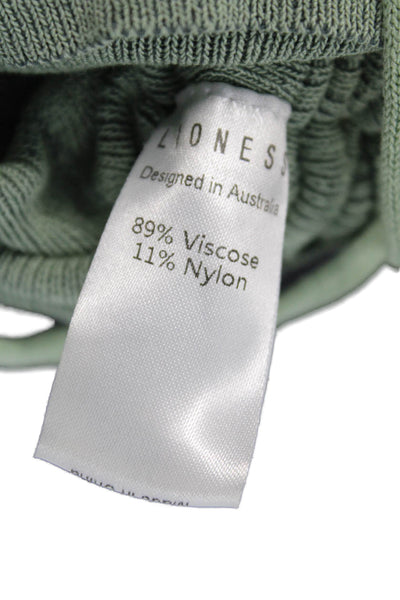 Lioness Women Bodycon Tank Dress Green Midi Size XS