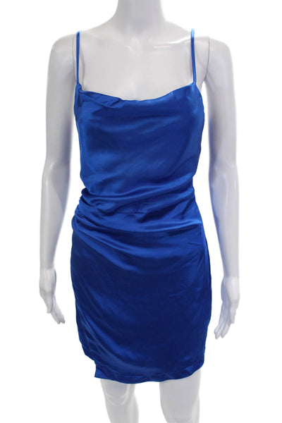 Zara Womens Blue Slip Mini Dress Sleeveless Size S