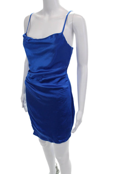 Zara Womens Blue Slip Mini Dress Sleeveless Size S