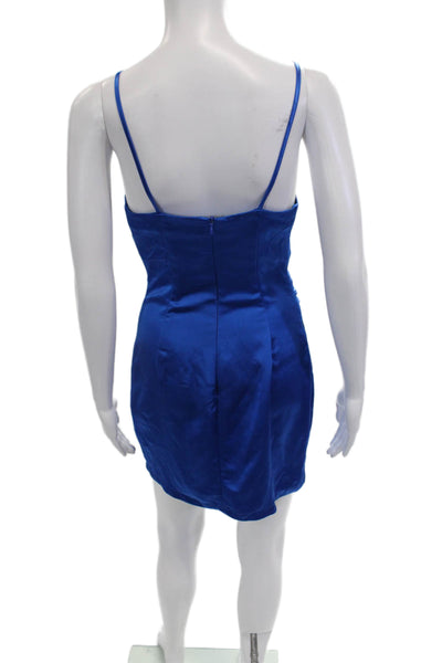 Zara Womens Blue Slip Mini Dress Sleeveless Size S