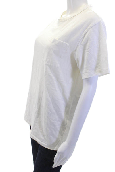 J Crew Mens White Cotton Short Sleeve T-Shirt Size M