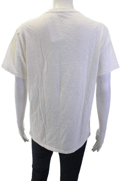 J Crew Mens White Cotton Short Sleeve T-Shirt Size M