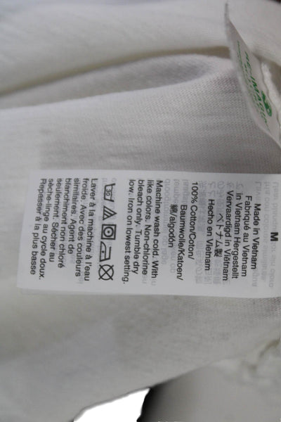 J Crew Mens White Cotton Short Sleeve T-Shirt Size M