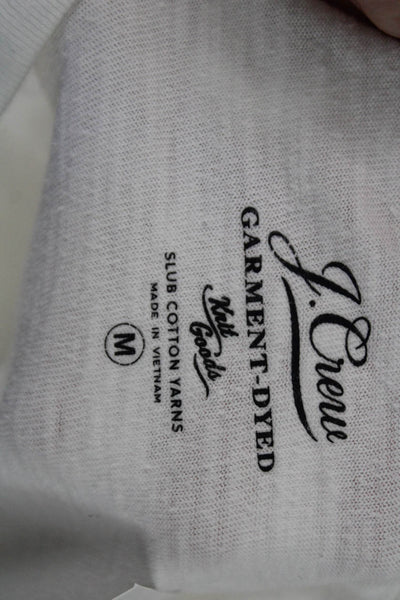 J Crew Mens White Cotton Short Sleeve T-Shirt Size M