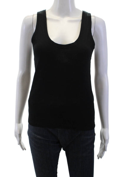 Rag & Bone Women Basic Black Sleeveless Tank Round Neck Cotton Modal Size S