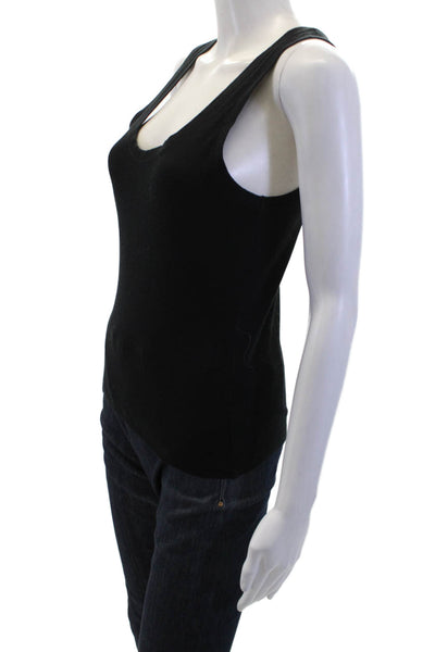 Rag & Bone Women Basic Black Sleeveless Tank Round Neck Cotton Modal Size S