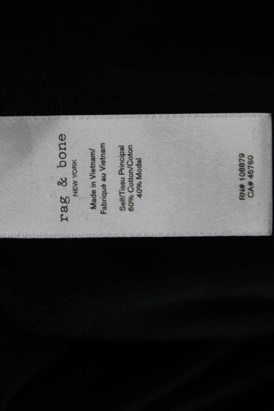 Rag & Bone Women Basic Black Sleeveless Tank Round Neck Cotton Modal Size S