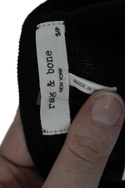 Rag & Bone Women Basic Black Sleeveless Tank Round Neck Cotton Modal Size S