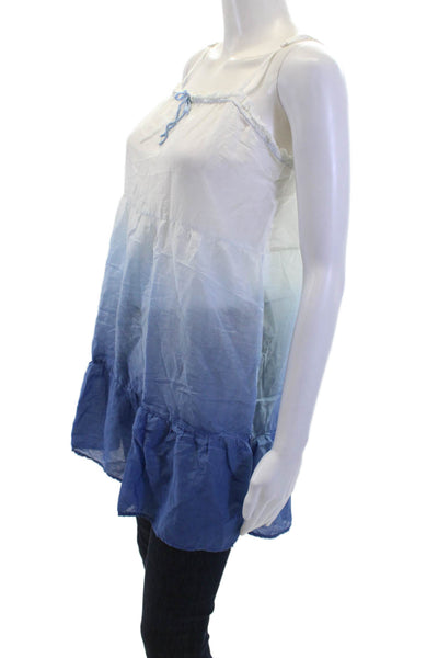 Cosabella Womens Slip Dress White Cotton Silk Spaghetti Strap Beach Size M