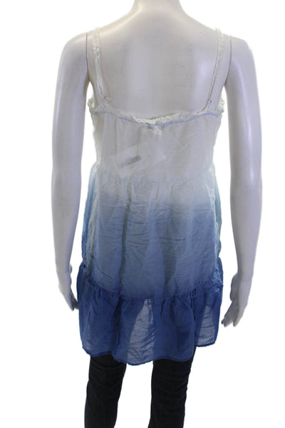 Cosabella Womens Slip Dress White Cotton Silk Spaghetti Strap Beach Size M