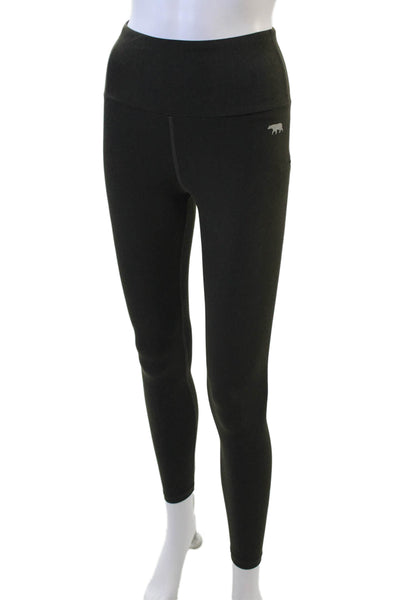 Running Bare Women's Midrise Full Length Athletic Legging Green Size 2/4