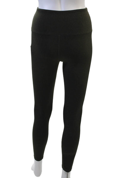 Running Bare Women's Midrise Full Length Athletic Legging Green Size 2/4