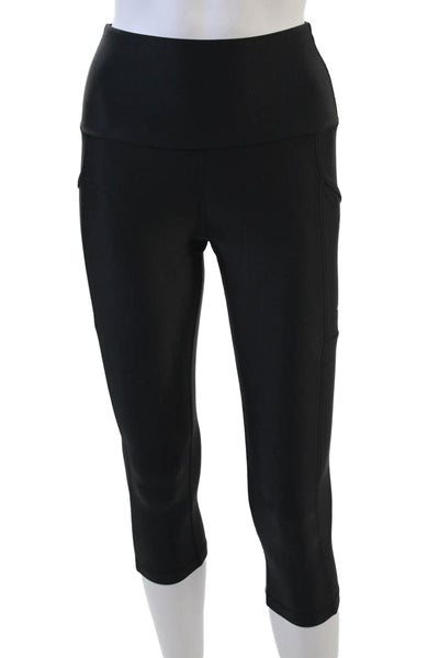 Running Bare Women's Midrise Pocket Full Length Workout Legging Black Size 2