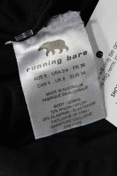 Running Bare Women's Midrise Pocket Full Length Workout Legging Black Size 2