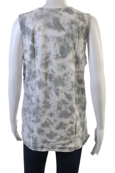Running Bare, Women Gray Cotton Animal Graphic Tank Size 12