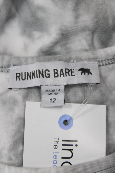Running Bare, Women Gray Cotton Animal Graphic Tank Size 12