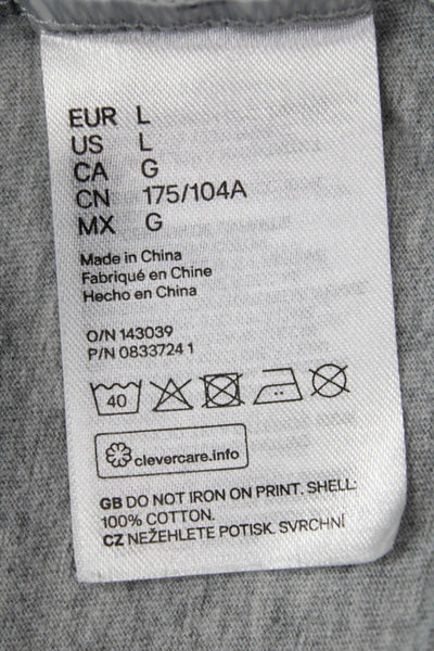 PE Nation Women Cropped Gray Graphic Tank 100% Cotton Crewneck Sports Size L