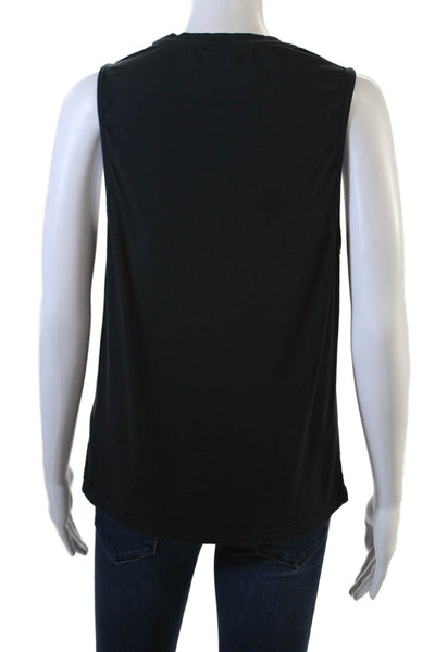 PE Nation Women Sleeveless Graphic Crew Neck Basic Tank Black Size M