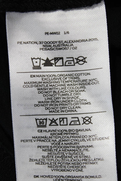 PE Nation Women Sleeveless Graphic Crew Neck Basic Tank Black Size M