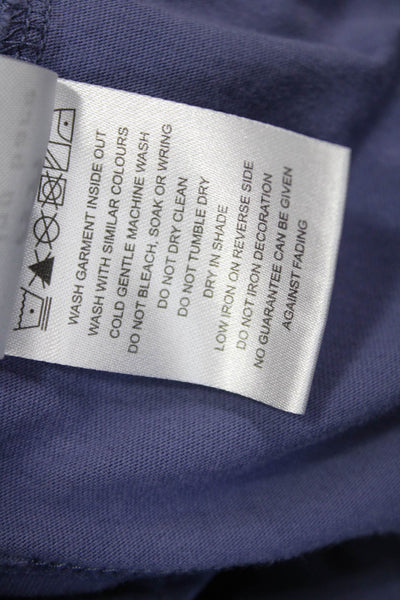 Running Bare Women Cropped Tank Purple Crewneck Cotton Solid Size 12