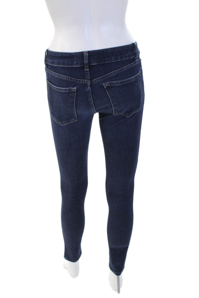 DL 1961 Womens Dark Blue Ankle Skinny Jeans Mid-Rise Button Size 24