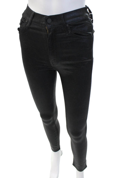 Mother Women Skinny Ankle Jeans Black Size 25