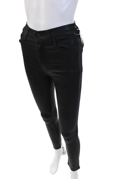 Mother Women Skinny Ankle Jeans Black Size 25