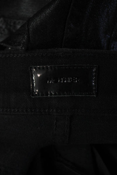 Mother Women Skinny Ankle Jeans Black Size 25