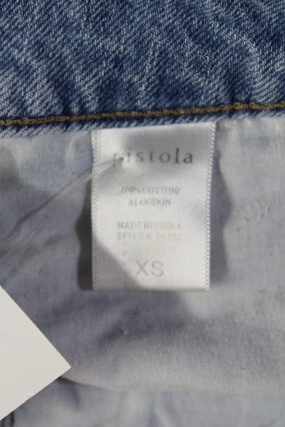 Pistola Women's Midrise Distress Cuff Hem Five Pocket Jean Shorts Size XS