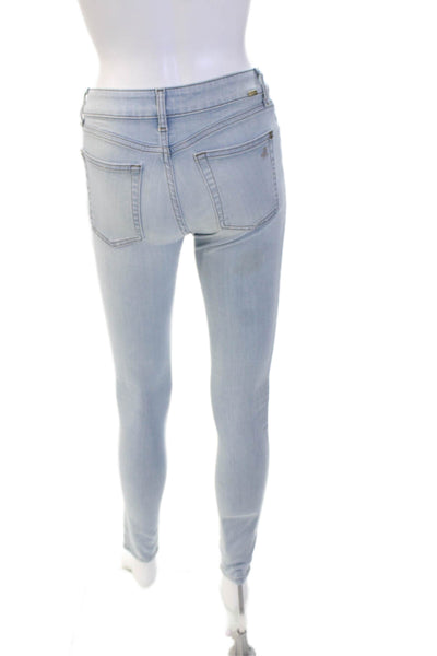 DL 1961 Women Skinny Ankle Jeans Light Blue Mid-Rise Size 24