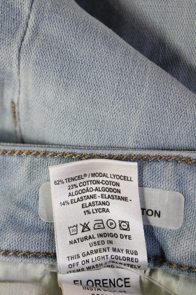 DL 1961 Women Skinny Ankle Jeans Light Blue Mid-Rise Size 24