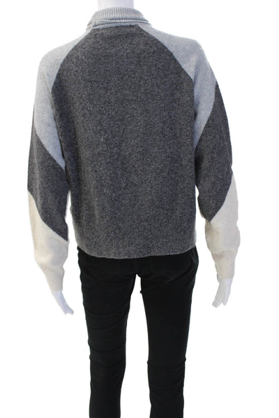 Vero Moda Women's Turtleneck Long Sleeves Colorblock Sweater Gray Size XS