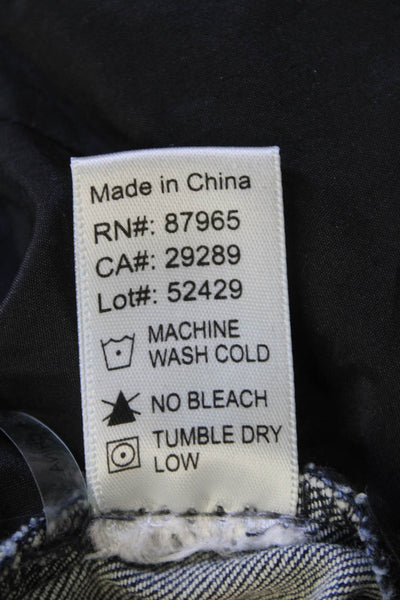 Elan Women Skinny Jeans Blue Mid Rise Button 30in Inseam Size S