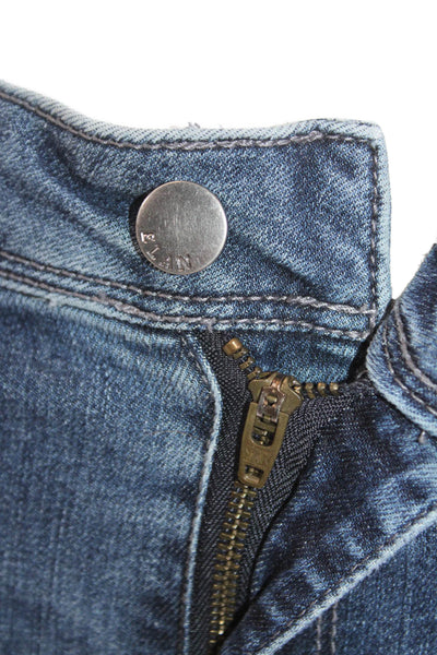 Elan Women Skinny Ankle Jeans Dark Blue Size S