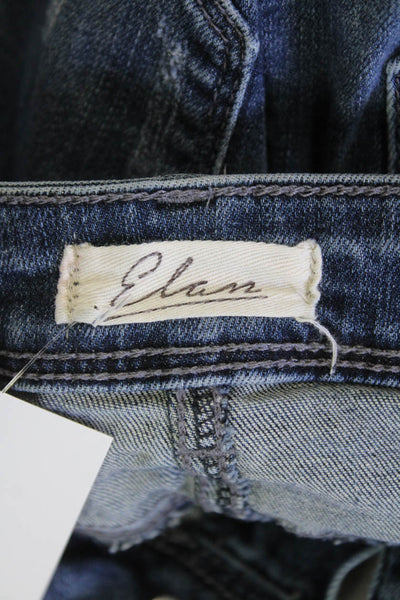 Elan Women Skinny Ankle Jeans Dark Blue Size S