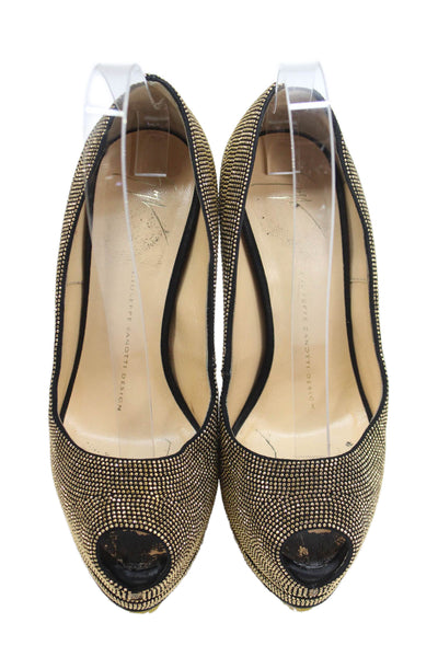 Giuseppe Zanotti Design Womens High Heels Gold Size 6.5