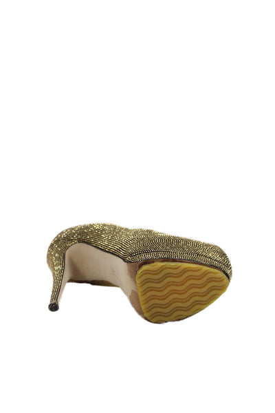 Giuseppe Zanotti Design Womens High Heels Gold Size 6.5