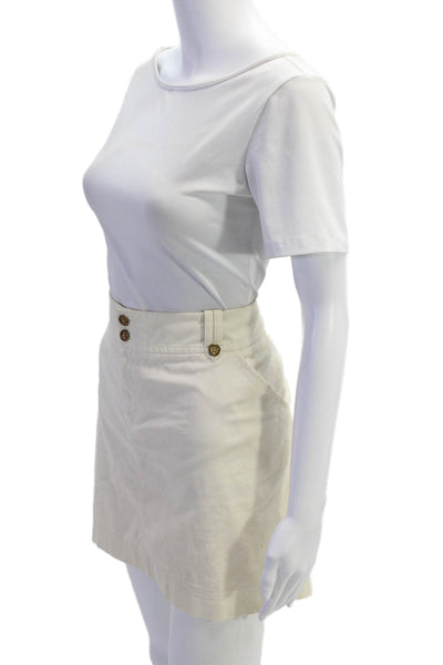 Lily Pulitzer Womens Cotton Corduroy Mini Skirt Beige Size 14