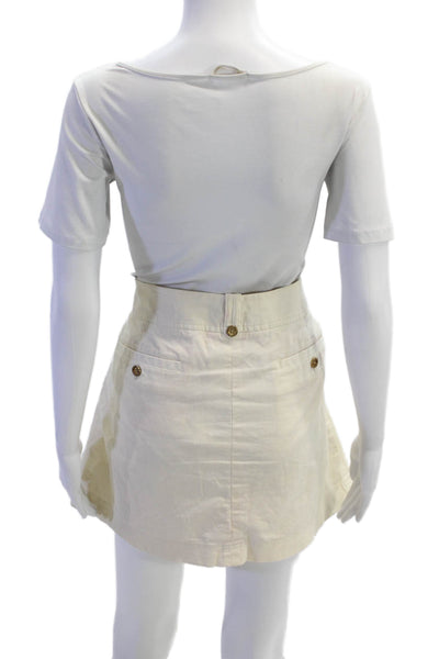 Lily Pulitzer Womens Cotton Corduroy Mini Skirt Beige Size 14
