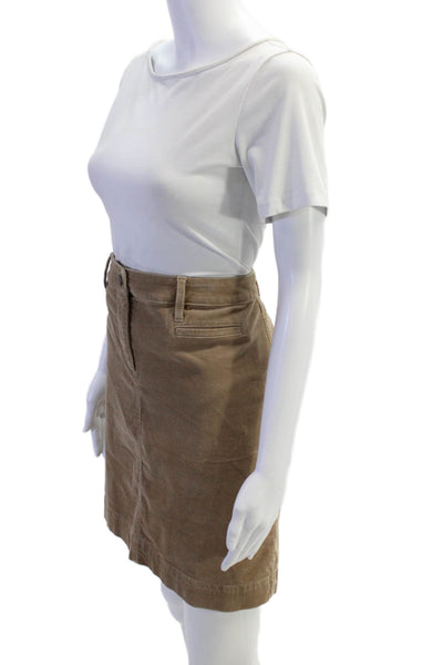 Talbots Womens Cotton Corduroy Skirt Brown Size 10P